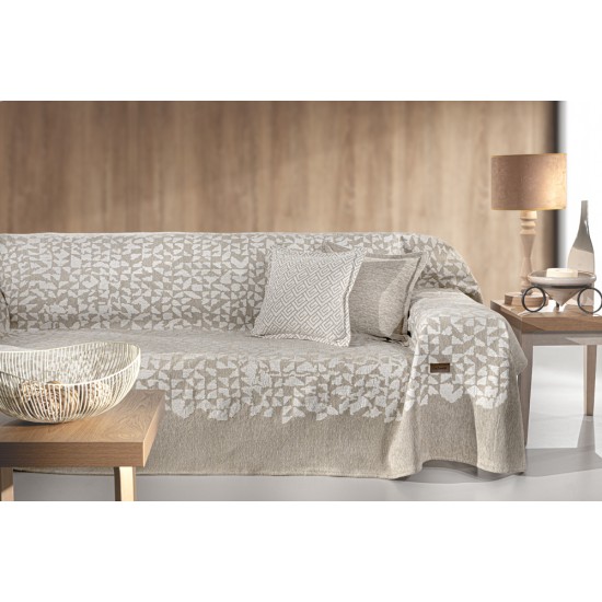 Sofa throw Duomo Natural three seater sofa 180Χ300