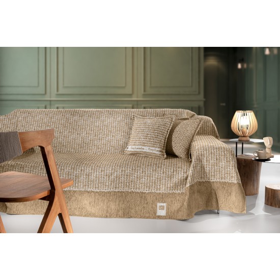 Sofa throw Parfait Mocca two-seater sofa  180x250