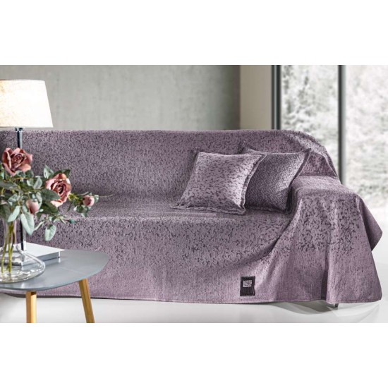 Sofa Throw Matis Purple 3seater 180Χ300