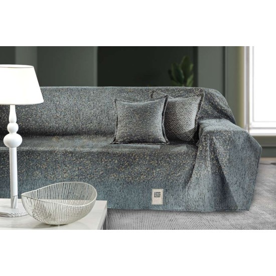 Sofa Throw Matis Anthracite 2seater 180Χ250