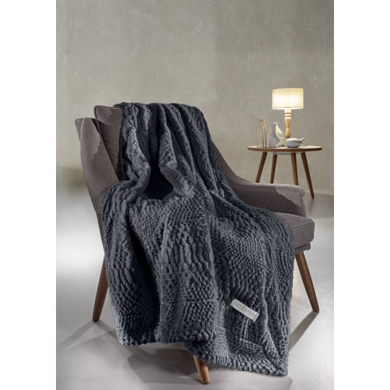 GUY LAROCHE Ριχτάρι Crusty Carbon 170x350 Σετ 2 τμχ - GL-1133086221013 GUY LAROCHE Ριχτάρι Crusty Carbon 170x350 Σετ 2 τμχ