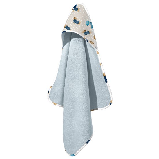 Baby Bathrobe / Cape Pet Blue 75x75