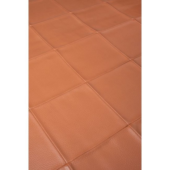 ΜΟΝΤΕΡΝΟ ΧΑΛΙ BIOKARPET Leather square patch brown 170x240cm - bio-67345 ΜΟΝΤΕΡΝΟ ΧΑΛΙ BIOKARPET Leather square patch brown 170x240cm