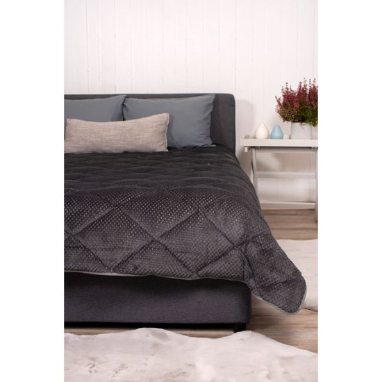 NAF NAF LUXURY FURRY BLANKET – DK Grey - 67139 NAF NAF LUXURY FURRY BLANKET – DK Grey