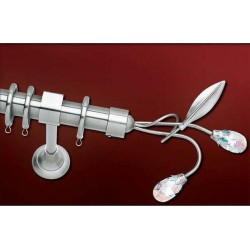 Anartisi Metal Curtain Rod  Amygdalo Φ25  Nickel Satined Anartisi Metal Curtain Rod  Amygdalo Φ25  Nickel Satined